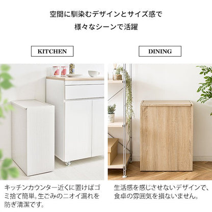 ゴミ箱ごみ箱45リットル45Lスリム木目キャスター付きおしゃれキッチン木目調ダストボックスフタ付きふたふた付き大型北欧薄型