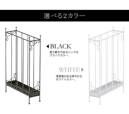 傘立てアンティークおしゃれスリム業務用屋外モダンアイアンアンブレラスタンド省スペーススチール完成品高級感北欧ホワイトブラック