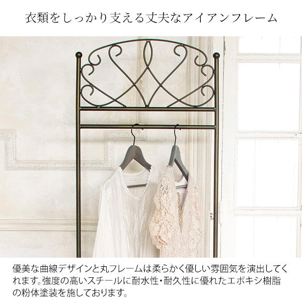 ハンガーラックコートハンガー頑丈棚大容量丈夫おしゃれ洋服掛けラックコートハンガーラック薄型棚付き洋服掛けかわいい幅50