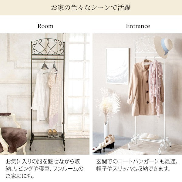 ハンガーラックコートハンガー頑丈棚大容量丈夫おしゃれ洋服掛けラックコートハンガーラック薄型棚付き洋服掛けかわいい幅50