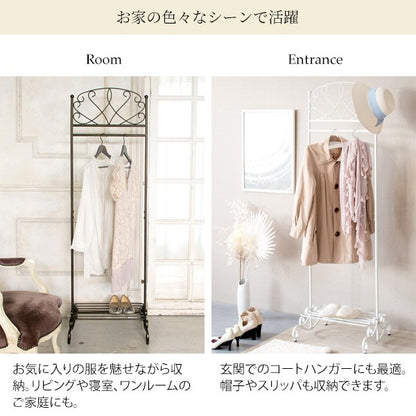 ハンガーラックコートハンガー頑丈棚大容量丈夫おしゃれ洋服掛けラックコートハンガーラック薄型棚付き洋服掛けかわいい幅50