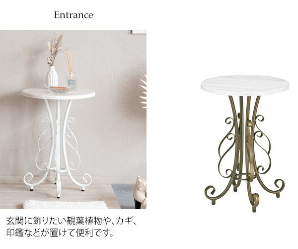 サイドテーブルテーブル丸木製丸形アンティーク姫コーヒーテーブルおしゃれスリムソファ低い小さめシンプルカフェテーブル30アイアン姫系