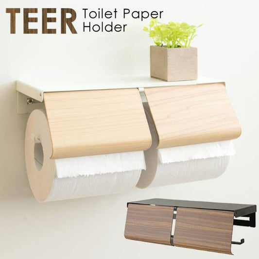 トイレットペーパーホルダーカバーおしゃれ2連予備防水アイアントイレペーパーホルダー北欧トイレットペーパー収納かわいい