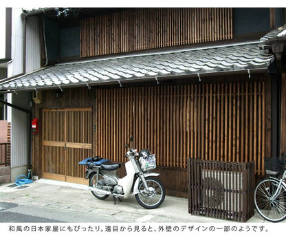 縦格子モダン室外機カバー幅92.5「MODACO（モダコ）」【送料無料エアコンカバー簡単組立日よけ省エネ格子節電和風棚ガーデン目隠し木製天然木園芸庭ベランダバルコニーDIYおしゃれ】