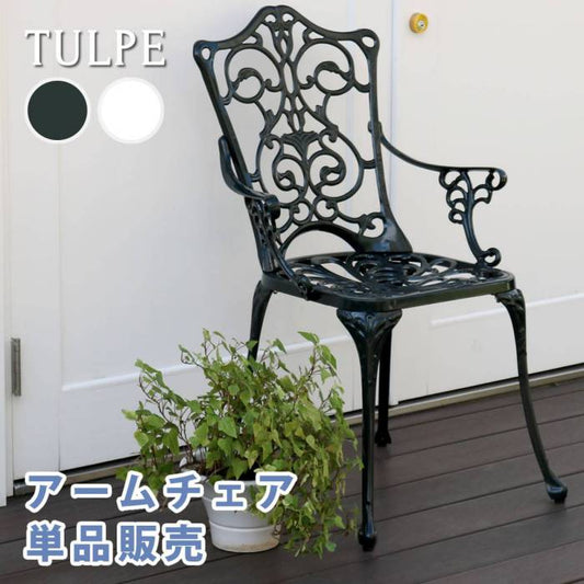 アルミ製アームチェア単品販売「トルペ」【送料無料簡単組立ガーデンテーブルダークグリーンテラス庭ウッドデッキ椅子アルミアンティーククラシカルイングリッシュガーデンファニチャーシンプル北欧インテリア家具ガーデンチェア】