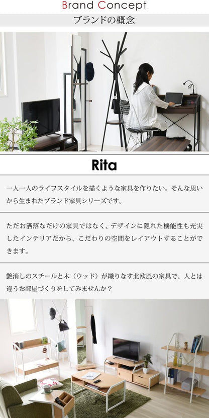 ポールハンガーハンガーラック北欧テイストデザインRita北欧風ポールハンガーおしゃれ木製スチールホワイトブラック
