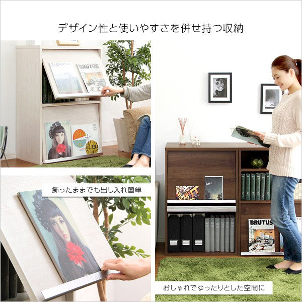 ディスプレイラック本棚おしゃれスリム幅60薄型安いリビング収納大容量子供木製北欧棚食器棚オフィス扉モダンロータイプ扉付き
