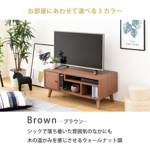 テレビ台コンパクト幅80奥行41高さ35.5Picoかわいい脚付き北欧風レコーダー収納32型対応ナチュラルホワイトブラウンひとり暮らしdvd収納天然木
