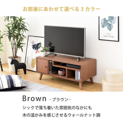 テレビ台コンパクト幅80奥行41高さ35.5Picoかわいい脚付き北欧風レコーダー収納32型対応ナチュラルホワイトブラウンひとり暮らしdvd収納天然木