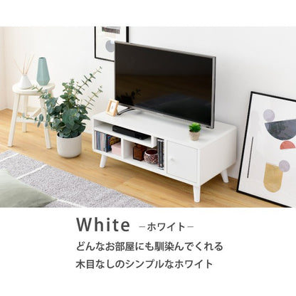 テレビ台コンパクト幅80奥行41高さ35.5Picoかわいい脚付き北欧風レコーダー収納32型対応ナチュラルホワイトブラウンひとり暮らしdvd収納天然木