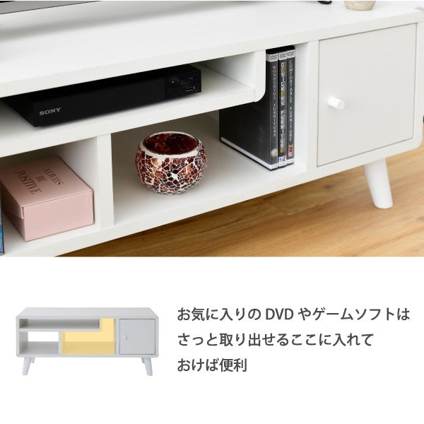 テレビ台コンパクト幅80奥行41高さ35.5Picoかわいい脚付き北欧風レコーダー収納32型対応ナチュラルホワイトブラウンひとり暮らしdvd収納天然木