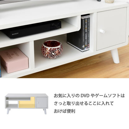 テレビ台コンパクト幅80奥行41高さ35.5Picoかわいい脚付き北欧風レコーダー収納32型対応ナチュラルホワイトブラウンひとり暮らしdvd収納天然木