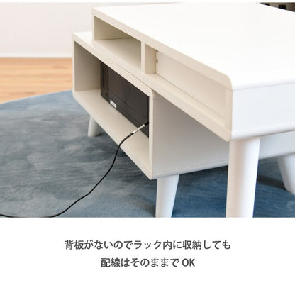 ローデスクプリンター収納引き出し幅65～110奥行41.5高さ40Pico伸縮デスクローテーブルサイドテーブルコンパクトかわいいロータイプテレワーク