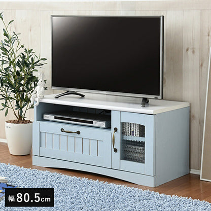 フレンチカントリーテレビ台テレビボードコンパクト幅80奥行40テレビラック32型姫フレンチ家具