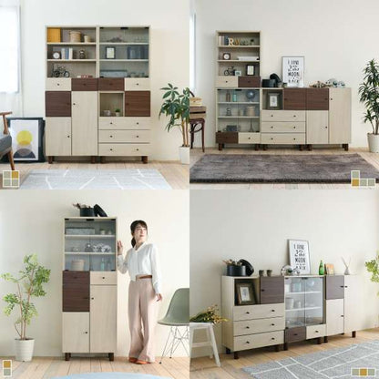 キャビネット引き出し収納幅60奥行30ナチュラルおしゃれ北欧モダン木製組み合わせ収納サイドボードリビングリビング収納家具