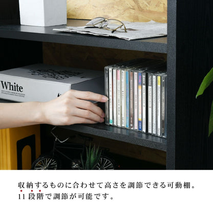 オープンラックOSBシート本棚組み合わせ自由幅65奥行35黒インダストリアルOSB男インテリアモダンラック収納リビング収納おしゃれ雑誌cddvd