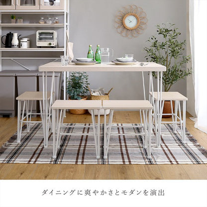 ダイニングテーブルセットダイニングテーブルセットテーブル4人掛け2人2脚テーブルセットチェア椅子スチール脚コンパクト木目カフェ食卓テーブルダイニング5点セットおしゃれ木製ホワイトオーク白幅110