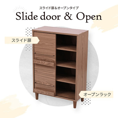ディスプレイラック本棚キャビネットおしゃれ北欧リビングキャビネットハイタイプサイドボードモダン組み合わせリビングボード幅60a4