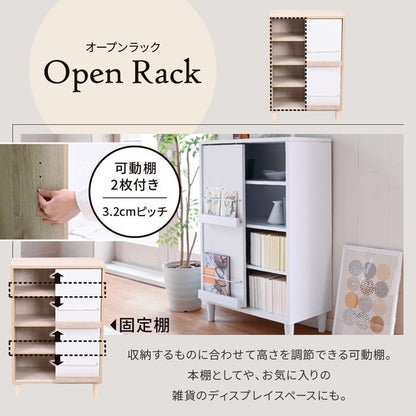 ディスプレイラック本棚キャビネットおしゃれ北欧リビングキャビネットハイタイプサイドボードモダン組み合わせリビングボード幅60a4