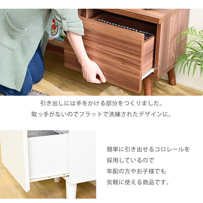 テレビボード収納ローボードテレビ台北欧リビングボードおしゃれディスプレイラックブラウンホワイトサイドボードモダン脚付きTVラック