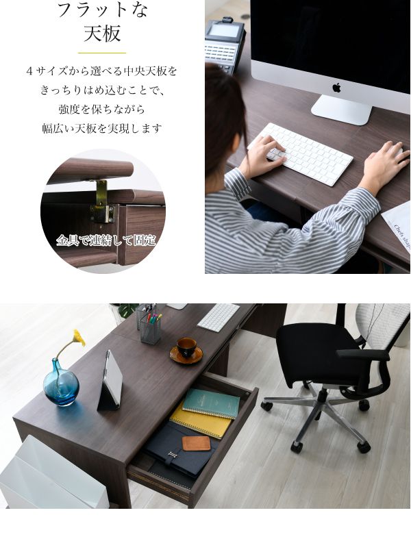 オフィスデスク同価格で選べる４サイズワイドデスク180190200210cm奥行50配線収納ワークデスク木製パソコンデスクシステムデスクオフィス家具