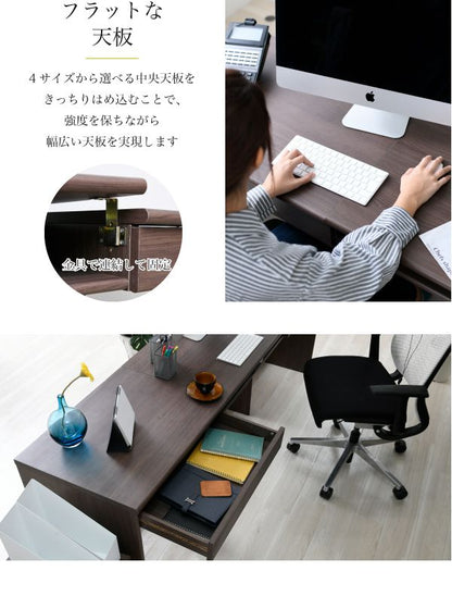 オフィスデスク同価格で選べる４サイズワイドデスク180190200210cm奥行50配線収納ワークデスク木製パソコンデスクシステムデスクオフィス家具