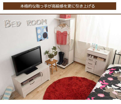 テレビ台ローボードおしゃれTV台収納テレビボードガラス引き出し木製32型扉収納付き木目調32インチ小型収納多い90