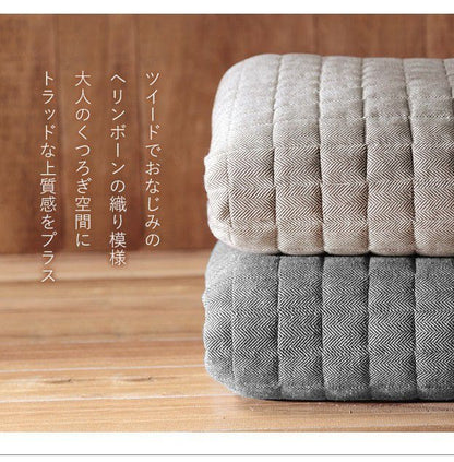 ヘリンボーンホットカーペット・カバー-1.5畳185x130cmホットカーペット本体セット