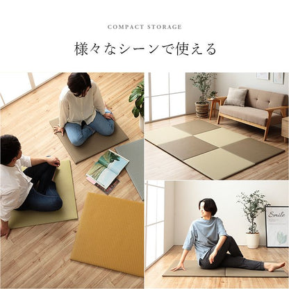 置き畳ユニット畳国産畳70×70正方形日本製フローリング滑り止めポリプロピレン防音厚手畳ユニットマット和風ござペットおしゃれ茶道賃貸リビング保護傷防止大判敷くだけずれ防止モダン