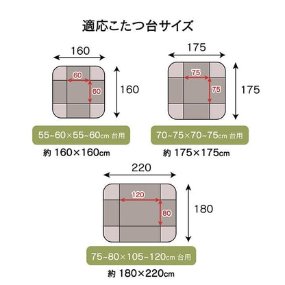 こたつ布団こたつ掛け布団正方形薄手こたつ70×7075×75ノルディック洗える省スペースおしゃれ掛け布団175×175大判薄掛け北欧ふわふわ薄掛けコタツ布団カバー布団暖かい軽いテーブル用リビング炬燵