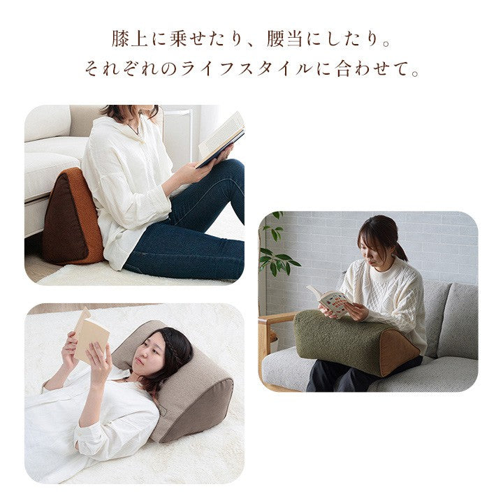 クッション背もたれ三角椅子腰当て腰痛枕寄りかかり大きい厚手腰洗える腰当てクッション腰痛対策うつぶせおしゃれソファかわいいふかふかごろ寝リビングお昼寝ベッド柔らかいうつ伏せ床座る読書ソファーやわらか三角クッション無地ボア
