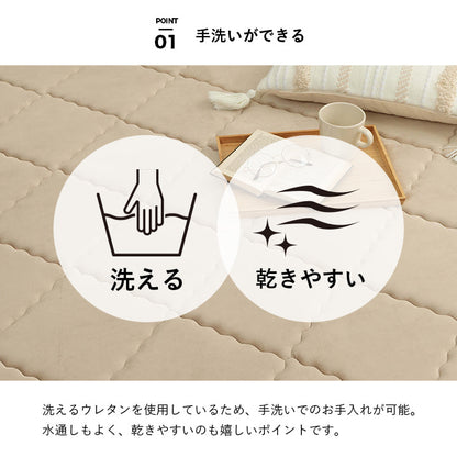 ラグカーペット2畳絨毯洗える冬用防音厚手滑り止め付き防音遮音冬ホットカーペット対応床暖房対応ウレタン無地オールシーズン正方形ラグマットおしゃれこたつ敷き布団乾きやすいもちもちこたつ対応冬用ラグ冬用カーペットこたつ敷き185×185