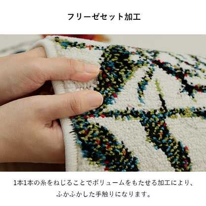 玄関マット室内5080大きめウィルトン織開運風水ラグウィルトン50×80トルコ高級北欧花柄ウィルトン織り玄関マットおしゃれ屋内大判高級感北西東南かわいいウィルトン織りマットポリプロピレンエントランスマットラグマット夏冬薄型赤