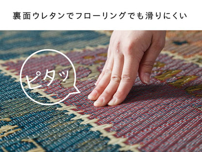 い草ラグラグいぐさ3畳国産ウレタン厚手裏貼りい草カーペット夏用い草カーペット日本製クッションおしゃれ抗菌防臭ござ夏長方形ラグマットカバー拭けるペットオールシーズン通年涼しい