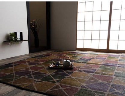 い草ラグラグいぐさ3畳国産ウレタン厚手裏貼りい草カーペット夏用い草カーペット日本製クッションおしゃれ抗菌防臭ござ夏長方形ラグマットカバー拭けるペットオールシーズン通年涼しい