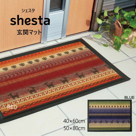 玄関マット室内40×60おしゃれ北欧大きめ洗えるモダン風水高級薄型4060屋内マット滑り止め洗濯動物アニマル赤青