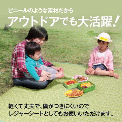 ラグカーペット3畳撥水洗える防ダニおしゃれ日本製い草風4畳ペット長方形絨毯ラグマット190×285