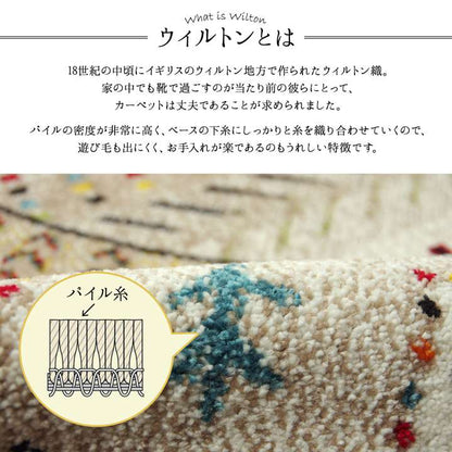 ラグカーペット160厚手円形丸3畳ウィルトントルコおしゃれ丸形絨毯ウィルトン織ラグマット冬年中防音2畳北欧安い6畳