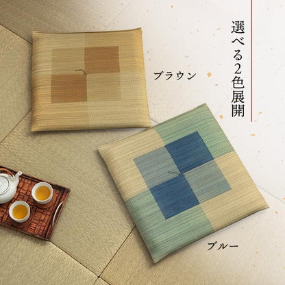 座布団5枚セットい草日本製和風厚手55×55正方形クッション通気性おしゃれウレタンモダン畳客用床用大きい涼しい抗菌防臭和室5枚組ざぶとん厚め固め腰痛四角一般的正座リビング格安夏用