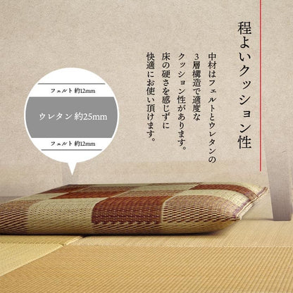 座布団5枚セットい草日本製和風厚手55×55正方形クッション通気性おしゃれウレタンモダン畳客用床用大きい涼しい抗菌防臭和室5枚組ざぶとん厚め固め腰痛四角一般的正座リビング格安夏用