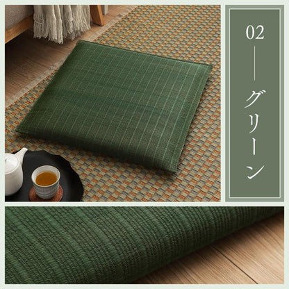 座布団2枚セットい草日本製和風厚手55×55正方形クッション通気性おしゃれ国産モダン畳客用床用大きい涼しい抗菌防臭和室2枚組ざぶとん厚め固め腰痛四角一般的正座リビング格安夏用
