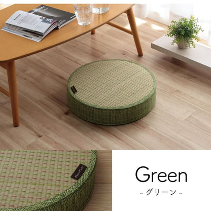 クッションスツールい草おしゃれ椅子丸型40丸子供8cm一人用かわいいあぐら座る用床用床置き椅子代わりモダンウレタン厚手座布団足置きリビング子供部屋テレワーク長時間疲れない床に座る勉強