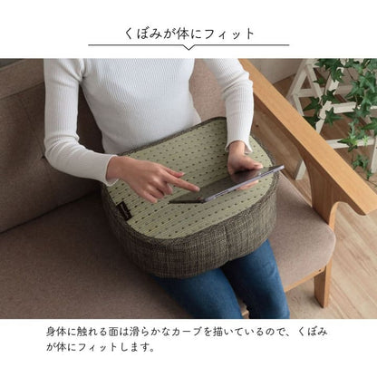 クッション膝の上スマホ読書テレビごろ寝背当て枕厚手い草小さいスツール枕代わりリラックスソファうつ伏せおしゃれ肘置きかわいい