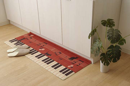 キッチンマット180拭けるおしゃれ北欧洗える滑り止め45×180安い滑らない台所マット45大きいシンプル幅広ずれない大きめ風水ロングふける