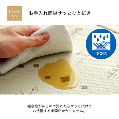 キッチンマット拭ける撥水ウレタン薄手45180長め床暖房ふける防水クッション洗える韓国塩化ビニール花おしゃれずれない防音45×180台所マットキッチンラグ腰痛かわいいふける水拭きビニール
