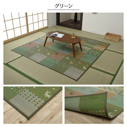 い草ラグい草ラグ2畳江戸間上敷きい草カーペットカーペットいぐさ畳夏用おしゃれ抗菌防臭サイズ二畳夏正方形ござギャッベギャベラグマットカバー拭けるペットオールシーズン通年涼しい