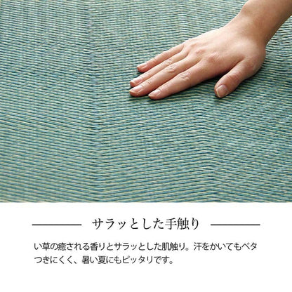 カーペットい草6畳団地間格子柄い草ラグ裏貼り滑り止め夏い草カーペットラグ畳夏用おしゃれ抗菌防臭いぐさサイズ六畳長方形和風花ござラグマットカバー拭けるペットオールシーズン通年涼しい