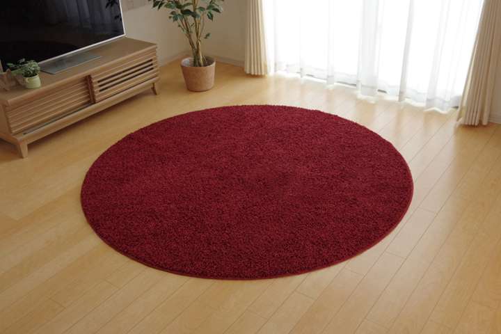 ラグラグマット円形180洗える3畳おしゃれカーペット丸形丸シャギー冬年中洗濯絨毯防音2畳北欧安い6畳