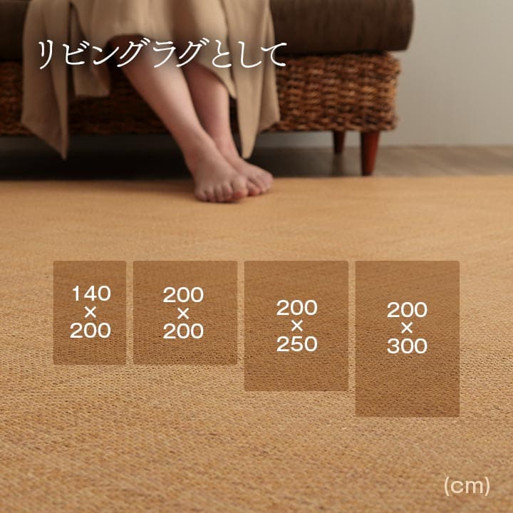 カーペットあじろ籐8畳本間ラグ夏用天然素材通気性涼しい夏おしゃれオールシーズン正方形ラタンアジアン和風手織り薄手拭けるひんやり冷感夏用ラグ格安下敷きシンプルリゾート薄手