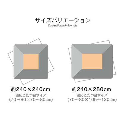 こたつ布団正方形こたつ掛け布団洗えるチェック柄おしゃれ布団省スペース240×240コタツ布団モダンソファかわいい北欧暖かい洗濯シンプル
